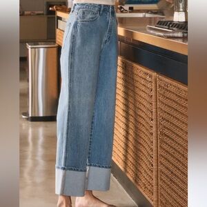 Women's Blue Straight Leg Jeans